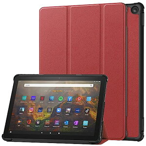 Fire HD 10 / HD 10 Plus (��13���� 2023�N�����̂�) �P�[�X �y�� ���^ PU ���U�[ �X�}�[�g �J�o�[ �ϏՌ� ���h�~ �n�[�h �w�� �P�[�X �O�܂� �X�^���h �I�[�g�X���[�v �E�F�C�N�A�b�v �@�\ �t�@�C��