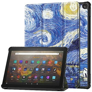Fire HD 10 / HD 10 Plus (��13���� 2023�N�����̂�) �P�[�X �y�� ���^ PU ���U�[ �X�}�[�g �J�o�[ �ϏՌ� ���h�~ �n�[�h �w�� �P�[�X �O�܂� �X�^���h �I�[�g�X���[�v �E�F�C�N�A�b�v �@�\ �t�@�C��