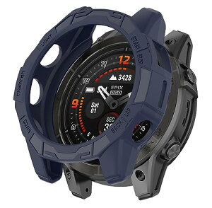 Garmin Fenix 7X Pro �P�[�X �J�o�[ �ی�P�[�X Epix Pro 51mm TPU�S�� �ی�J�o�[ �ϏՌ� �A�N�Z�T���[ (�~�b�h�i�C�g�u���[)