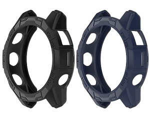 Garmin Fenix 7X Pro �P�[�X �J�o�[ �ی�P�[�X Epix Pro 51mm TPU�S�� �ی�J�o�[ �ϏՌ� �A�N�Z�T���[ (�u���b�N+�~�b�h�i�C�g�u���[)
