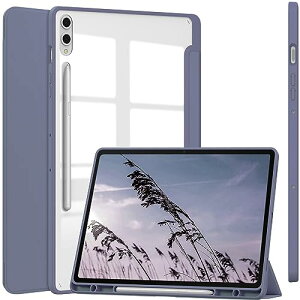 Galaxy Tab S10 Plus / S9 �v���X �P�[�X �I�[�g�X���[�v / �E�F�C�N �y���z���_�[�t�� �O�܂� ���t���ȒP �_�炩��TPU�� �����w�� �X�^���h�@�\ �^�u���b�g�J�o�[ �ϏՌ� �y�� �����ی� ���h�~ 