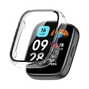 Xiaomi Redmi Watch 3 Active �P�[�X �����K���X�t�B���� �ی� �J�o�[ �d���|��PC�f�� ��̉� �ϏՌ� ���h�~ �ϐF�h�~ �S�ʃJ�o�[ �S�ʕی� �X�}�[�g�E�H�b�` Xiaomi Redmi Watch 3 Active (�N���A)