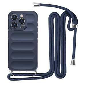 iPhone 15 Pro Max �P�[�X �l�b�N�X�g���b�v �ϏՌ� ���|�� �΂߂��� ��|�� ��|�� �J�o�[ iPhone 15 Pro Max �X�}�z�P�[�X �V���R�� TPU �X�g���b�v�t�� �y�� ���������\ ���O���\ �w��h�~ ����