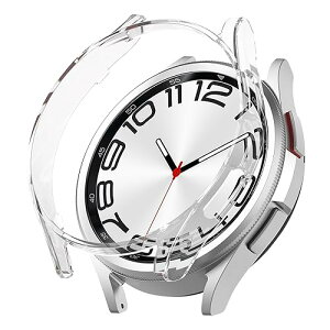 Galaxy Watch 6 Classic 47mm �P�[�X �ی� �J�o�[ PC�f�� �ϏՌ� ���h�~ �ϐF�h�~ �y�� �ϏՌ� ���t���ȒP �L�Y�h�~ �h�o �M�����N�V�[ Samsung Galaxy Watch 6 Classic 47mm �p (�N���A)