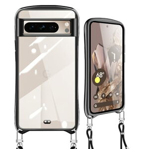 Google Pixel 8 Pro �P�[�X �V�����_�[ �N���A �s�N�Z�� 8Pro �J�o�[ ���|�� ��|�� �X�g���b�v�t�� ��|�� �΂߂��� �R�t�� �؍� �ϏՌ� ���� TPU ���b�L���H �V���R�� ���^ �y�� pixel 8 pro ���� ��