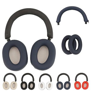 WH-1000XM5 �J�o�[ �C���[�p�b�h / �w�b�h�o���h �ی�P�[�X �V���R���f�� �L�Y�h�~ �h�o �����h�~ ���􂢉\ 2-in-1 (�u���[)