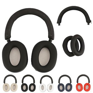 WH-1000XM5 �J�o�[ �C���[�p�b�h / �w�b�h�o���h �ی�P�[�X �V���R���f�� �L�Y�h�~ �h�o �����h�~ ���􂢉\ 2-in-1 (�u���b�N)