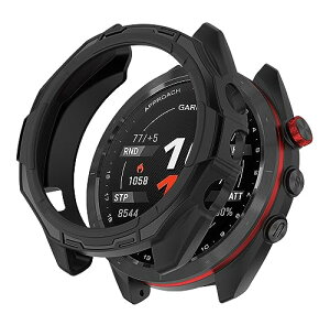 Garmin Approach S70 47mm �P�[�X �J�o�[ TPU�S�� �ی�P�[�X �ی�J�o�[ �ϏՌ� �A�N�Z�T���[ (�u���b�N)