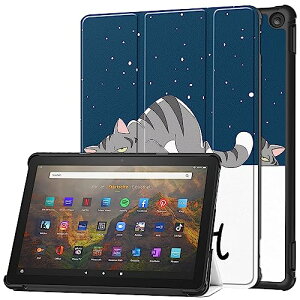 Fire HD 10 2023 �P�[�X New Fire HD 10 / 10 Plus ��13���� �X�^���h�@�\�t�� �J���O�ܔ��^�X�^���h�P�[�X PU���U�[ Fire HD10 2023 �J�o�[ (LM)