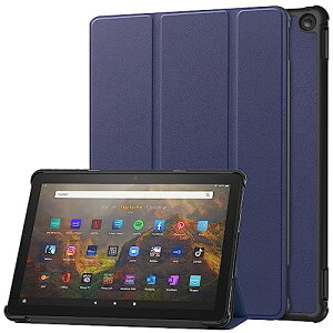 Fire HD 10 2023 �P�[�X New Fire HD 10 / 10 Plus ��13���� �X�^���h�@�\�t�� �J���O�ܔ��^�X�^���h�P�[�X PU���U�[ Fire HD10 2023 �J�o�[ (�u���[)