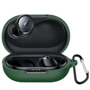 Anker SoundCore Space A40 �P�[�X �J�o�[ Anker SoundCore Space A40�V���R�� �ی�J�o�[ �h�� �h�o �����h�~ �L�Y�h�~ �S�ʕی� �y�� �J���r�i�t�� (�O���[��)