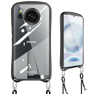 AQUOS sense8 �P�[�X �V�����_�[ �N���A �X�g���b�v�t�� ���|�� ��|�� ��|�� �΂߂��� SH-54D �J�o�[ �R�t�� �ϏՌ� TPU ���b�L���H �V���R�� ���^ �y�� sense8 �X�}�z�P�[�X (�u���b�N)