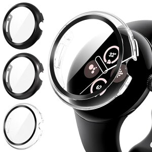 (3����) Google Pixel Watch 3 41mm �P�[�X �ی�P�[�X �n�[�hPC�� Google Pixel Watch 3 41mm / 2 / 1 �ی�J�o�[ ��+�O���[+�����F