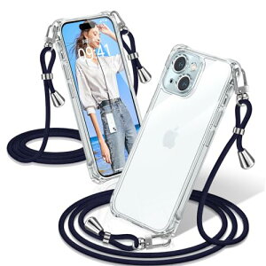 iPhone 15 Plus �P�[�X �N���A �V�����_�[ �ϏՌ� iPhone15Plus �X�}�z�P�[�X ���� �D��X�g���b�v�t�� ������ ��|�� �R�t�� �A�C�t�H��15Plus �J�o�[ ��|�� �V���O���V�����_�[���[�v �΂߂��� ����