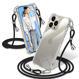 iPhone 15 Pro Max �P�[�X �N���A �V�����_�[ �ϏՌ� iPhone15Pro Max �X�}�z�P�[�X ���� �D��X�g���b�v�t�� ������ ��|�� �R�t�� �A�C�t�H��15Pro Max �J�o�[ ��|�� �V���O���V�����_�[���[�v �΂߂�