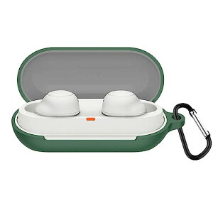 Sony WF-C700N �P�[�X �J�o�[ Sony WF-C700N �V���R�� �ی�J�o�[ �h�� �h�o �����h�~ �L�Y�h�~ �S�ʕی� �y�� �J���r�i�t�� (�O���[��)