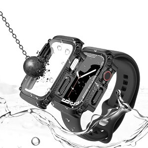 Apple Watch �P�[�X 49mm �h���P�[�X IP68���S�h�� �o���h ���j�E�X�|�[�c��p �K���X�t�B���� ��̌^ applewatch�p �J�o�[ �A�b�v���E�H�b�` �P�[�X �S�ʕی� �ϋv�� ���h�~ Apple Watch Ultra3 / Ultra2 / Ultr