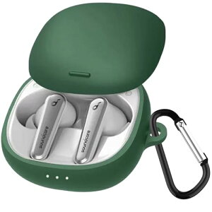 Anker Soundcore Liberty Air 2 Pro �P�[�X �J�o�[ Anker Soundcore Liberty Air 2 Pro�V���R�� �ی�J�o�[ �h�� �h�o �����h�~ �L�Y�h�~ �S�ʕی� �y�� �J���r�i�t�� (�O���[��)