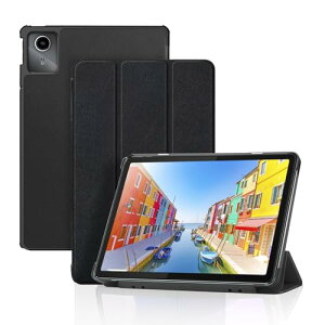 NEC LAVIE Tab T11d �P�[�X 11�C���` �^�u���b�g�J�o�[ �ی�P�[�X �X�^���h�@�\�t�� ���^ ���y�� �S�ʕی� ����PU �X�N���b�`�΍� ���U�[ �ω��� �ϋv�� [�u���b�N]