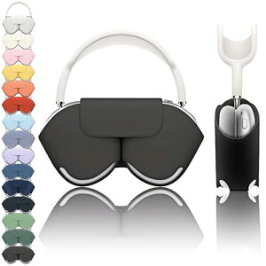 AirPods Max 1 / 2 �w�b�h�z���J�o�[ �����X���[�v �ϏՌ� �����^�� �֗� �ق��� �� �ی� �ی�P�[�X �w�b�h�t�H���P�[�X (�u���b�N)