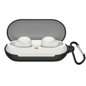 Sony WF-C700N �P�[�X �J�o�[ Sony WF-C700N �V���R�� �ی�J�o�[ �h�� �h�o �����h�~ �L�Y�h�~ �S�ʕی� �y�� �J���r�i�t�� (�u���b�N)