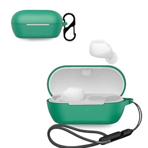 SONY WF-C710N �P�[�X �J�o�[ ���C�����X�C���z�� �V���R�� �ی�P�[�X (�J���r�i�t��+�X�g���b�v�t�� ) �����h�~ �L�Y�h�~ �ϏՌ� �����[�d�\ �h�� �h�o (�O���[��)