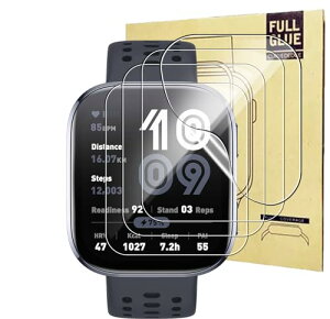 (4������) Amazfit Bip 6 �X�}�[�g�E�H�b�` �ی�t�B���� ����0.3mm ���˒ጸ �w��ጸ �S�ʕی� �ώw�� ������ �����ߗ� �X�}�[�g�E�H�b�` 1.97�C���` �t�B����