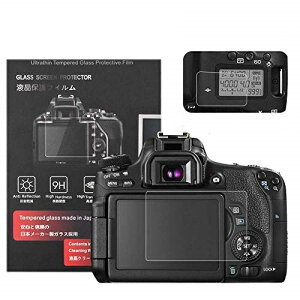 Canon EOS 8000D �ی�t�B���� �K���X�t�B���� �t���ی� �t�����j�^�[�p�K���X�v���e�N�^�[0.25mm�ƕ\���o�l���p�����\�ی�t�C�����Z�b�g 2�Z�b�g