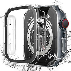 Apple Watch �J�o�[ 44mm �A�b�v���E�H�b�`�p �P�[�X �h�� ��̌^ �V�f�U�C�� 3D���p�G�b�W �����^ PC+�K���X�f�� �����ߗ� �S�ʕی� �����ȒP ���ϋv �ϏՌ� �N���A Apple Watch �P�[�X Series 10 / 9 / 8 / 