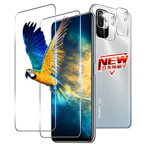 Xiaomi Redmi Note 10 JE / Note 10T �K���X�t�B���� 2�� + �����Y �ی�t�B���� 2�� �w��F�� Redmi Note 10 JE / Note 10T XIG02 �t�B���� �����K���X �t�� �ی�t�B���� Note 10 JE / 10T �����K���X�t�B���� �L�Y�h