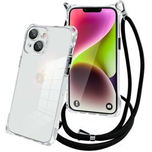 iPhone 14 �P�[�X �N���A �V�����_�[�X�}�z�P�[�X �ϏՌ� ���^ ���� TPU �g�уJ�o�[ �X�g���b�v�t�� ���|�� �΂߂��� ��|�� �R�t�� ���߉\�� �V�����_�[ �N���X�{�f�B �A�C�t�H�� 14 �g�уP�[