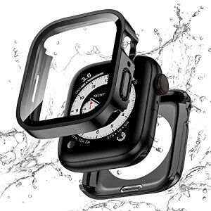 �y�t���J�o�[�ی�z �A�b�v���E�H�b�` �h�� �J�o�[ Apple Watch SE Series 6 5 4 40mm �P�[�X 2 in 1 �O��̕ی� ��d�\�� �ϏՌ� iWatch ��̌^ �P�[�X 40mm �u���b�N