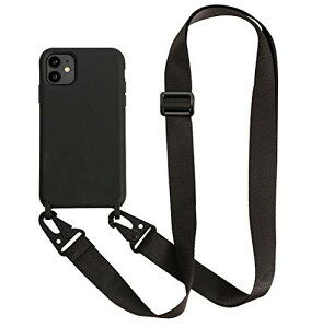 iPhone 15 Plus�P�[�X �l�b�N�X�g���b�v �X�}�z�P�[�X �u���F �V���R�� �A�C�t�H�� 15 Plus�P�[�X �V���v�� �\�t�g �ی�J�o�[ �g�уX�g���b�v �R�t�� �΂߂��� (iPhone 15 Plus,Black)