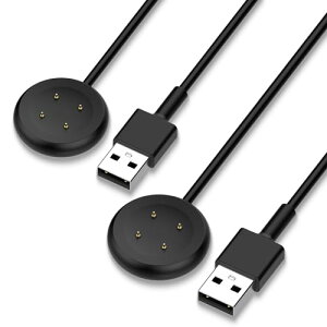 Google Pixel Watch 3 / Pixel Watch 2 / Fitbit Versa 4 / Sense 2 �[�d�P�[�u�� �[�d�� 1m���� ���C�[�d USB�R�l�N�^ ���ϋv �y�� ������ �����^�ѕ֗� �X�}�[�g�E�H�b�`�A�N�Z�T���[ (2�{/�u���b�N)