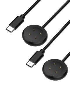 Google Pixel Watch 3 / Pixel Watch 2 / Fitbit Versa 4 / Sense 2 �[�d�P�[�u�� �[�d�� 1m���� ���C�[�d Type-C�R�l�N�^ ���ϋv �y�� ������ �����^�ѕ֗� �X�}�[�g�E�H�b�`�A�N�Z�T���[ (2�{/�u���b�N)