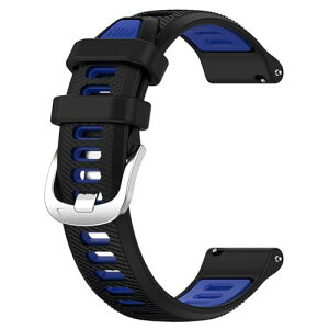 Garmin Forerunner265S / Forerunner265S music / Venu 3S �o���h 18MM �x���g ���F �ւ��o���h �V���R���� �_�炩�� �ʋC�� �ϋv�� �X�|�[�c�o���h �A�N�Z�T���[ (�u���b�N �u���[)