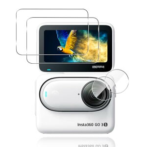 Insta360 Go 3S �ی�t�B���� �K���X�t�B���� 2�� + �����Y�ی�t�B���� 2�� Insta360 Go3S �t�B���� �t���ی�t�B���� �����K���X �L�Y�h�~ �ϏՌ� ��U�h�~ �S�ʕی� 3D Touch����0.26 �ɔ��^�C�v ����