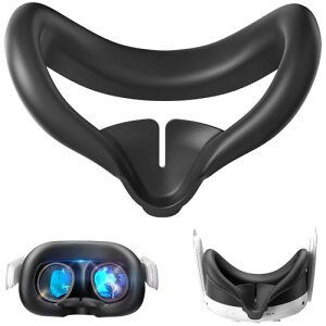 Meta Quest 3S �t�F�C�X�N�b�V���� �J�o�[ �V���R�� �t�F�C�X�J�o�[ ���R��h�~ �h�� �h�� �􂦂� Meta Quest 3S �p VR �A�N�Z�T���[ (�u���b�N)