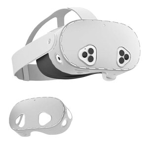 Meta Quest 3S �ی�J�o�[ �V���R�� �ی�P�[�X ���R��h�~ �h�� �h�� �􂦂� Meta Quest 3 VR �A�N�Z�T���[ (�O���[)