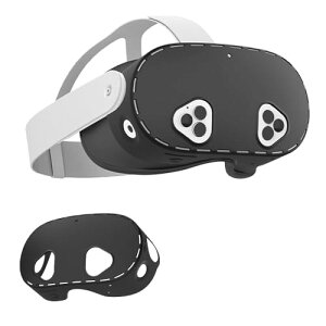 Meta Quest 3S �ی�J�o�[ �V���R�� �ی�P�[�X ���R��h�~ �h�� �h�� �􂦂� Meta Quest 3 VR �A�N�Z�T���[ (�u���b�N)