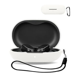 SOUNDPEATS Breezy �P�[�X �J�o�[ ���C�����X�C���z�� �V���R�� ���p���₷�� �ϏՌ� �h�� �h�o �E�H�b�V���u�� (�J���r�i�t��+�X�g���b�v�t�� ) �����[�d�\ �����^�т����₷�� (�z���C�g)
