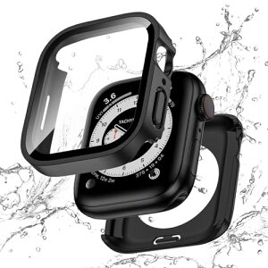 �y�t���J�o�[�ی�z �A�b�v���E�H�b�` �h�� �J�o�[ Apple Watch Series 10 42mm �P�[�X 2 in 1 �O��̕ی� ��d�\�� �ϏՌ� iWatch ��̌^ �P�[�X 42mm �}�b�g�̃u���b�N