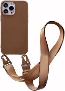 iPhone 16 Pro�P�[�X �l�b�N�X�g���b�v �X�}�z�P�[�X �u���F �V���R�� �V���v�� �\�t�g �ی�J�o�[ �A�C�t�H�� 16 Pro�P�[�X �g�уX�g���b�v �R�t�� �΂߂��� (iPhone 16 Pro Caramel)