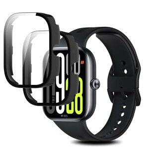 Xiaomi Redmi Watch 5 �P�[�X �J�o�[ �K���X�t�B���� ��̌^ �S�ʕی� �����ߗ� �����x�^�b�` �y�� �Ռ��z�� �w��h�~ �h���h�o (�u���b�N*2) [2���Z�b�g]