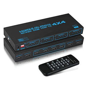 HDMI ���z�� �؂�ւ��� �����R���t�� 4K@60Hz HDMI�}�g���b�N�X 4����4�o�� EDID���o�� HDR HDMI2.0b HDCP 2.2 3D YUV 4:4:4