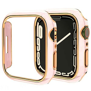 Apple Watch 8 45mm / 7 45mm �P�[�X �A�b�v���E�H�b�`�V���[�Y 8 2022 / 7 �P�[�X PC�ގ��I�V�����݌v ���h�~ �h�o �y�� �h�Ռ� �ی�o���p�[ Apple Watch Series 7 ���ʃJ�o�[ (45mm �s���Nx���F���[�Y�S�[���h