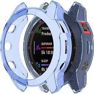 Garmin Epix Gen2 / Epix Steel �P�[�X TPU �\�t�g �Ռ��z�� �y�� ���^ �K�[�~�� Epix Gen2 �J�o�[ �����h�~ �����E���ȒP Epix Gen2�ی�J�o�[ �o���p�[ (�N���A�u���[)
