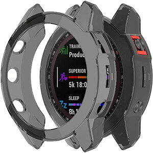 Garmin Epix Gen2 / Epix Steel �P�[�X TPU �\�t�g �Ռ��z�� �y�� ���^ �K�[�~�� Epix Gen2 �J�o�[ �����h�~ �����E���ȒP Epix Gen2�ی�J�o�[ �o���p�[ (�N���A�u���b�N)
