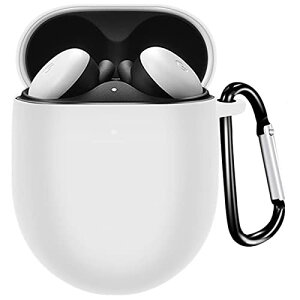 Pixel Buds A-Series �P�[�X �V���R�� �s�N�Z�� Buds A �J�o�[ �ϏՌ� �h�� �y�� �n�[�h�P�[�X �����h�~ �J���r�i�t�� �����[�d�\ �O�[�O�� Pixel Buds A �ی�J�o�[ (�z���C�g)