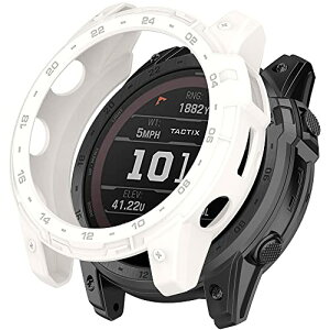Garmin Enduro 2 / Garmin Tactix 7 �P�[�X TPU �\�t�g �h�Ռ� �y�� ���^ �K�[�~�� Enduro 2 �J�o�[ �����h�~ ����Enduro 2�ی�J�o�[ �o���p�[ (�z���C�g)